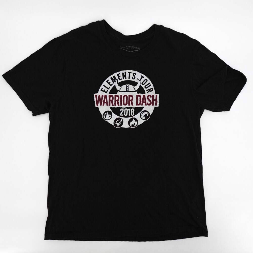 Grunt Style Shirt Mens Large Black T-shirt Warrior Dash 2018 Tactical Graphic